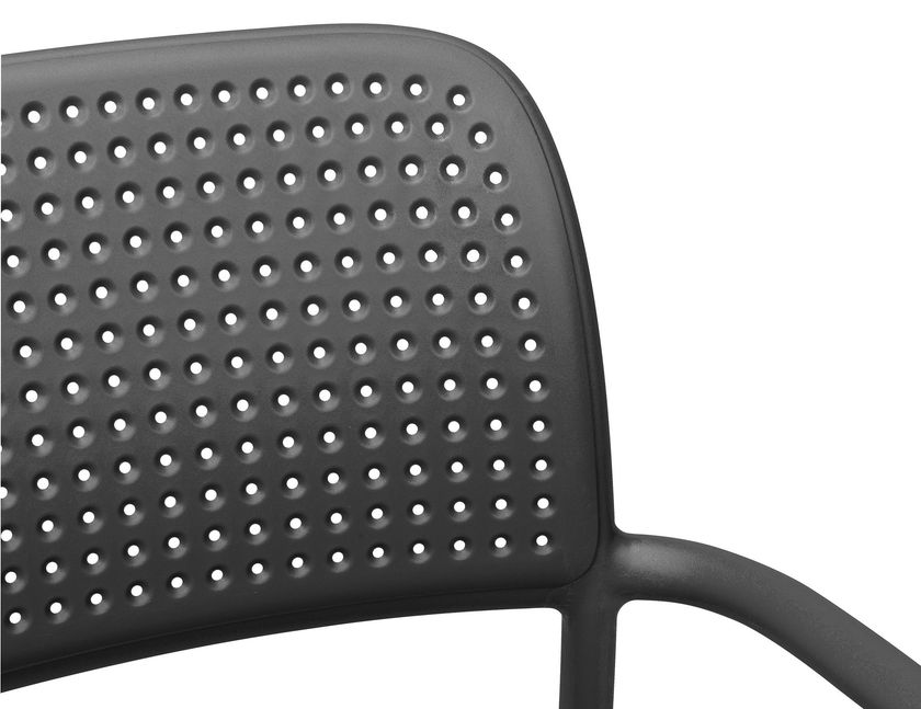 Stackable chair with armrests BORA by Nardi design Raffaello Galiotto