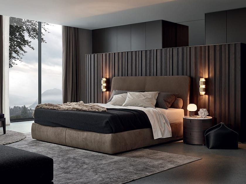 Upholstered double bed LAZE By poliform