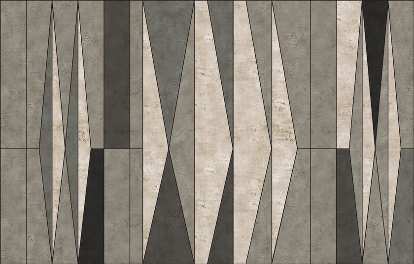 Geometric outdoor wallpaper GIO by Wall&decò design BPM Studio