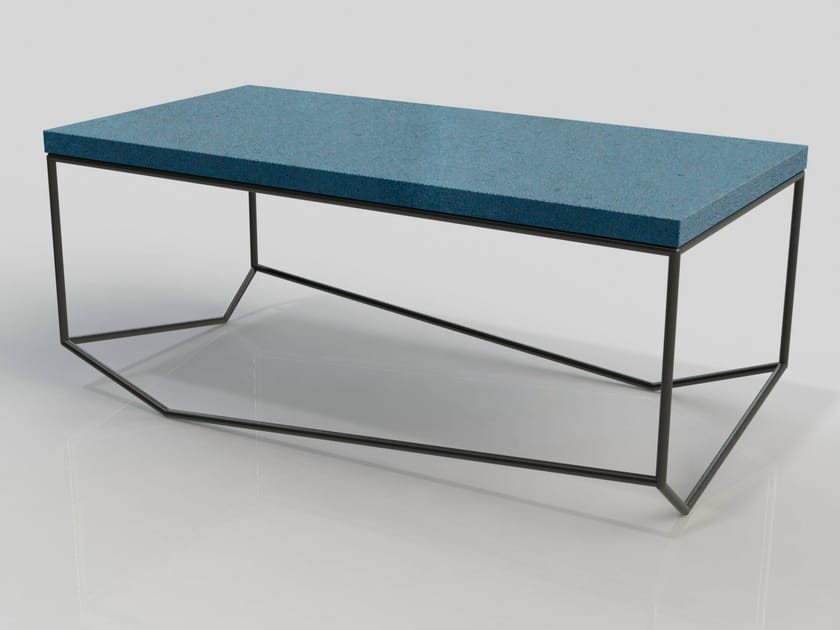 Rectangular cement coffee table LA BÉTON RECTANGULAIRE by MALHERBE