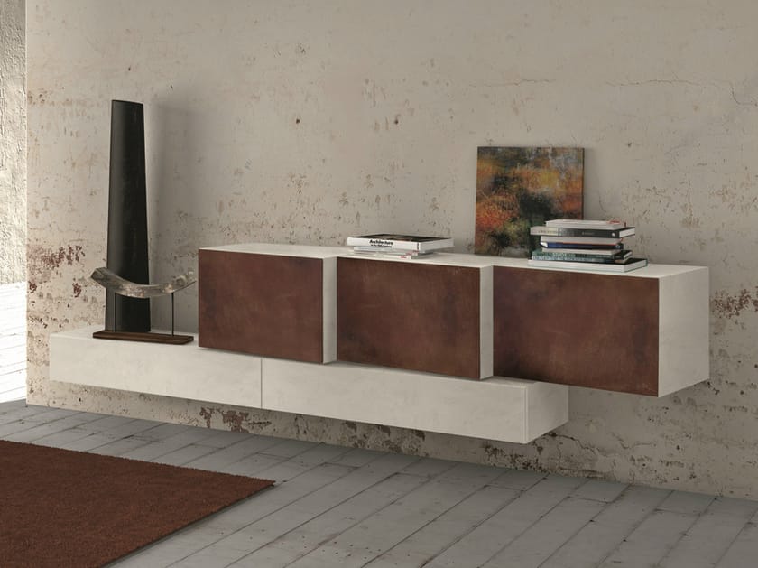 Madia laccata sospesa InclinART 302 by Presotto Industrie Mobili