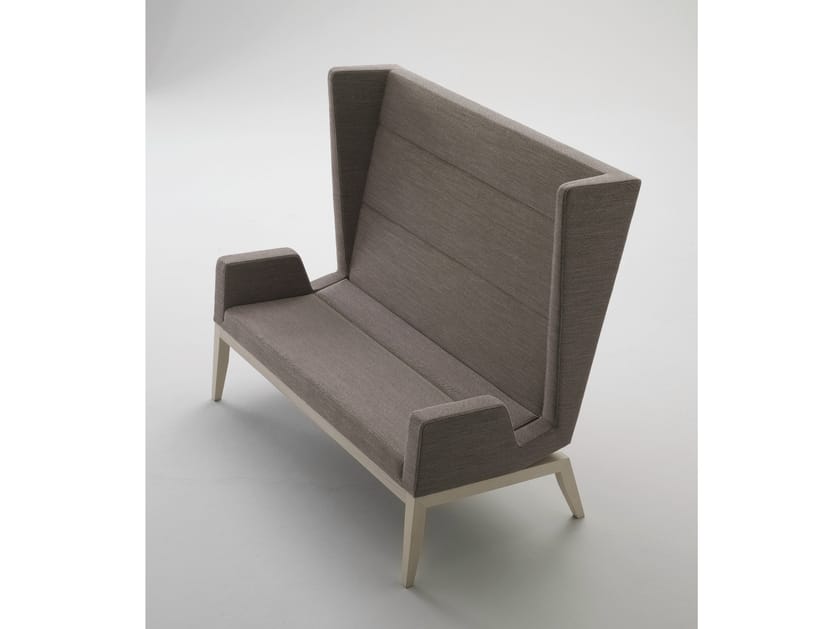 Highback fabric sofa INKA WOOD S 200 D by BILLIANI design Roberto