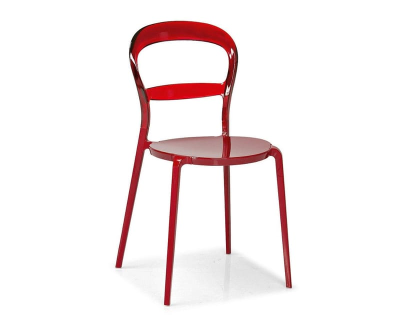 Stackable polycarbonate chair WIEN by Calligaris