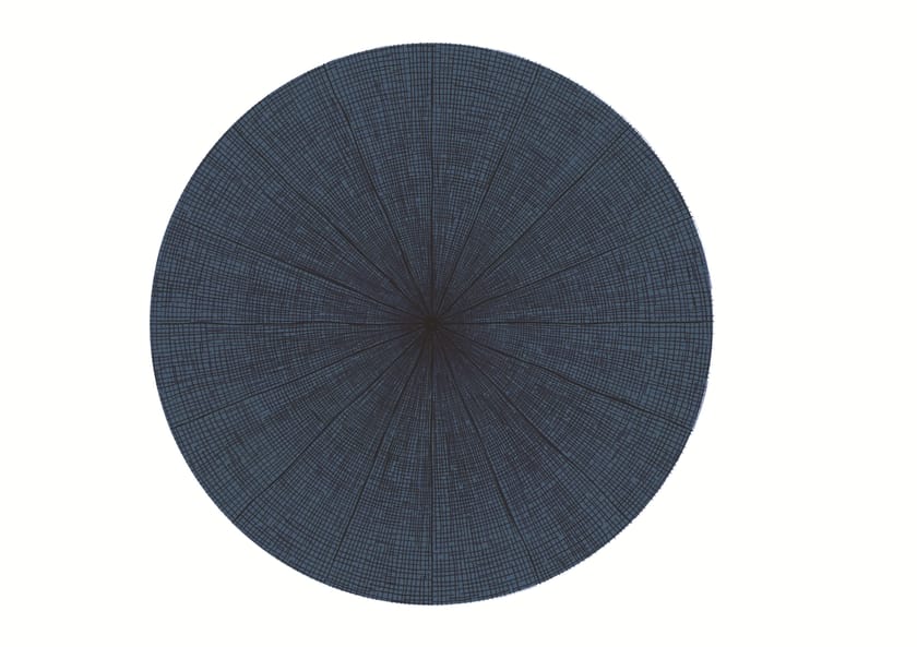 Solidcolor round rug LITHA 1 by STELLAR WORKS design OeO