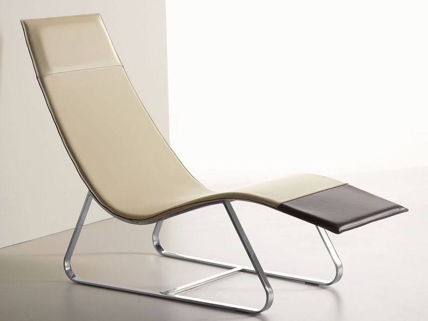 Chaise longue en cuir tannée DIVA by ITALY DREAM DESIGN