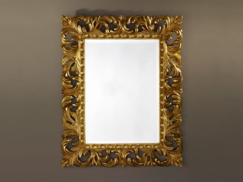Framed rectangular mirror SCULPTURE GOLD by DEKNUDT MIRRORS