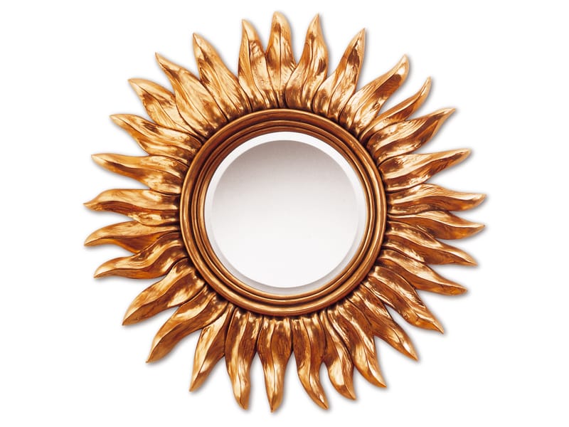 Framed round mirror SUN by DEKNUDT MIRRORS