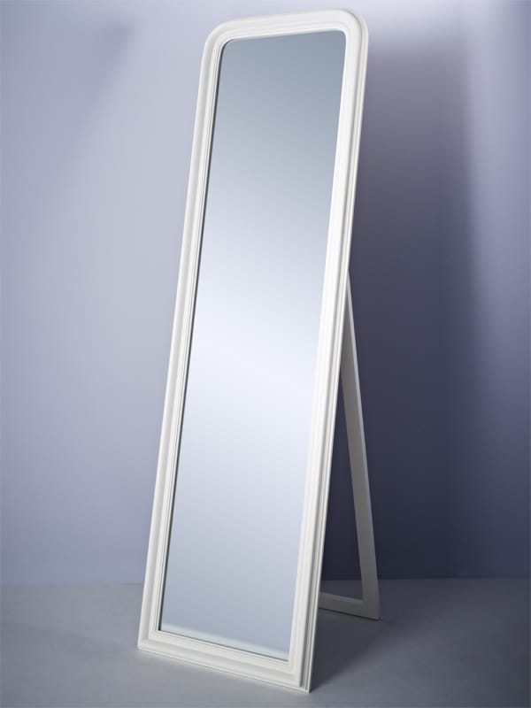FRAMED RECTANGULAR MIRROR STANDING WHITE HOMKA COLLECTION BY DEKNUDT