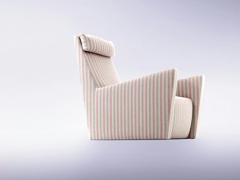 UPHOLSTERED ARMCHAIR WITH HEADREST FILOSOFIA BY ERBA ITALIA DESIGN SORESSI