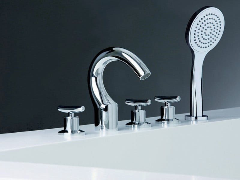 5 HOLE BATHTUB SET WITH HAND SHOWER SELTZ SELTZ COLLECTION BY CRISTINA