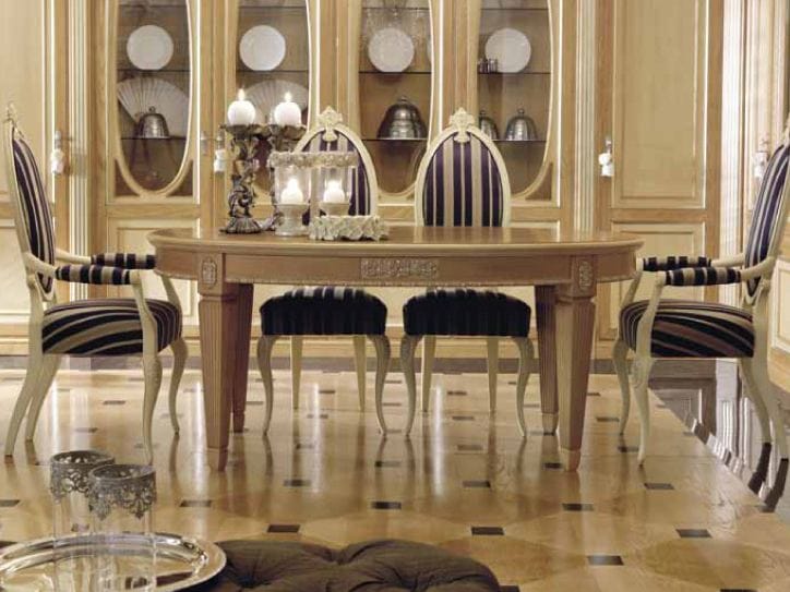 TABLE À MANGER OVALE EN FRÊNE VENEZIA COLLECTION LUXURY DAY AREA BY MARTINI MOBILI