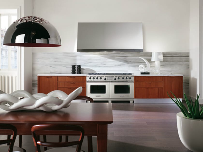CUISINE LINÉAIRE EN ACAJOU COLLECTION AVENUE BY ASTER CUCINE