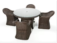 HAVANA Mesa de jardín redonda by Gloster diseño Povl Eskildsen