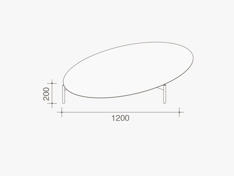 CRUISE Oval coffee table by Lema design officinadesign Lema