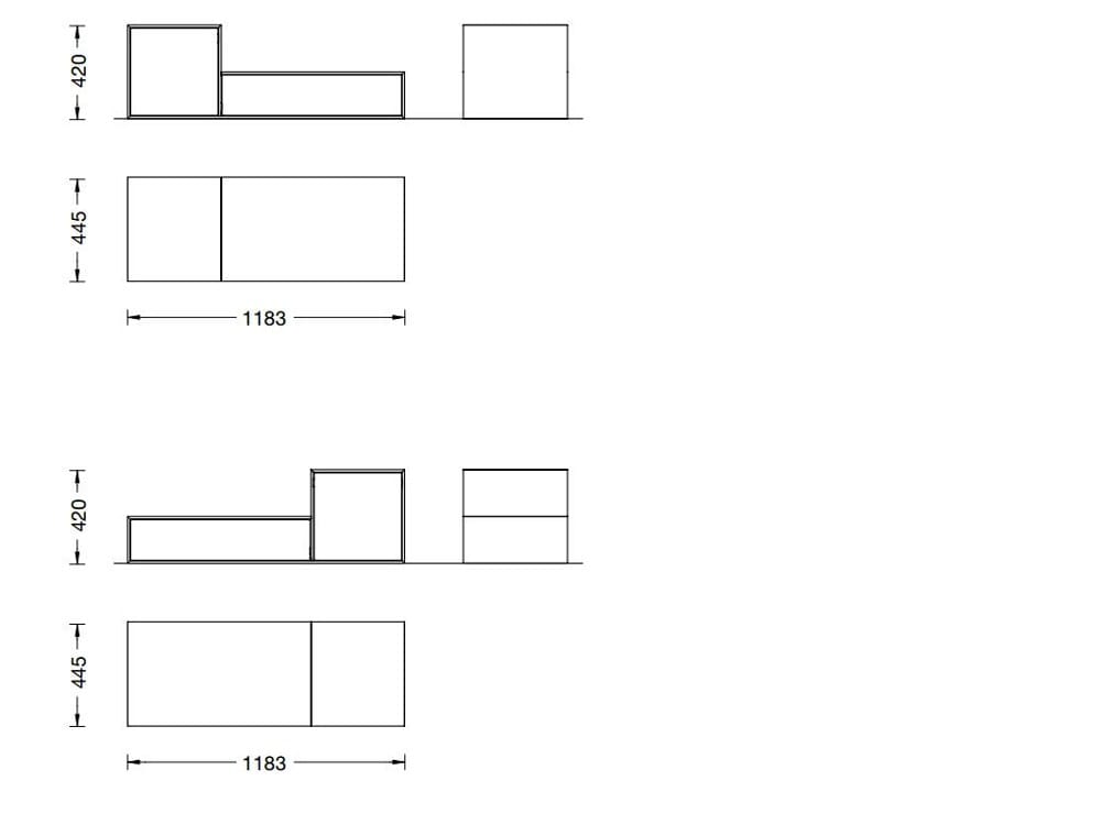 Lacquered bedside table TRUCK by Porro design Piero Lissoni