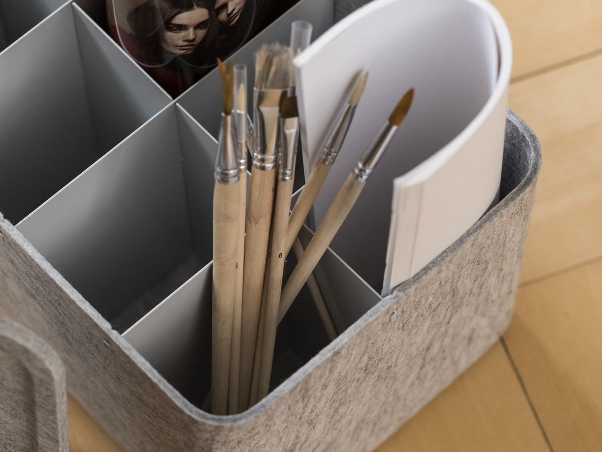 Polyester fibre storage box USM INOS BOX by USM Modular Furniture