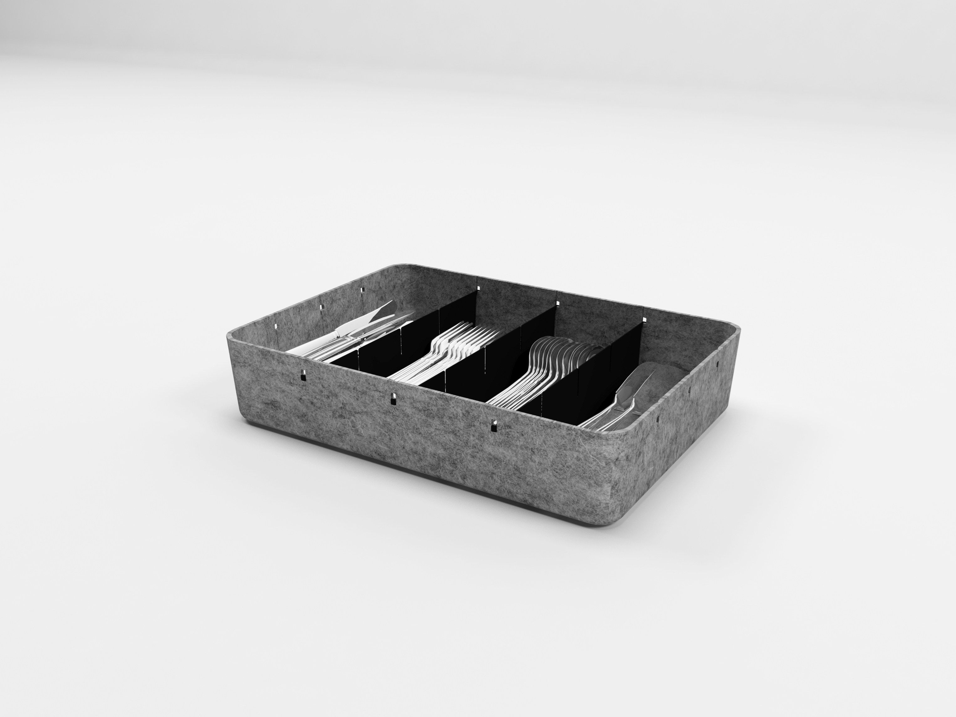 Polyester fibre storage box USM INOS BOX by USM Modular Furniture