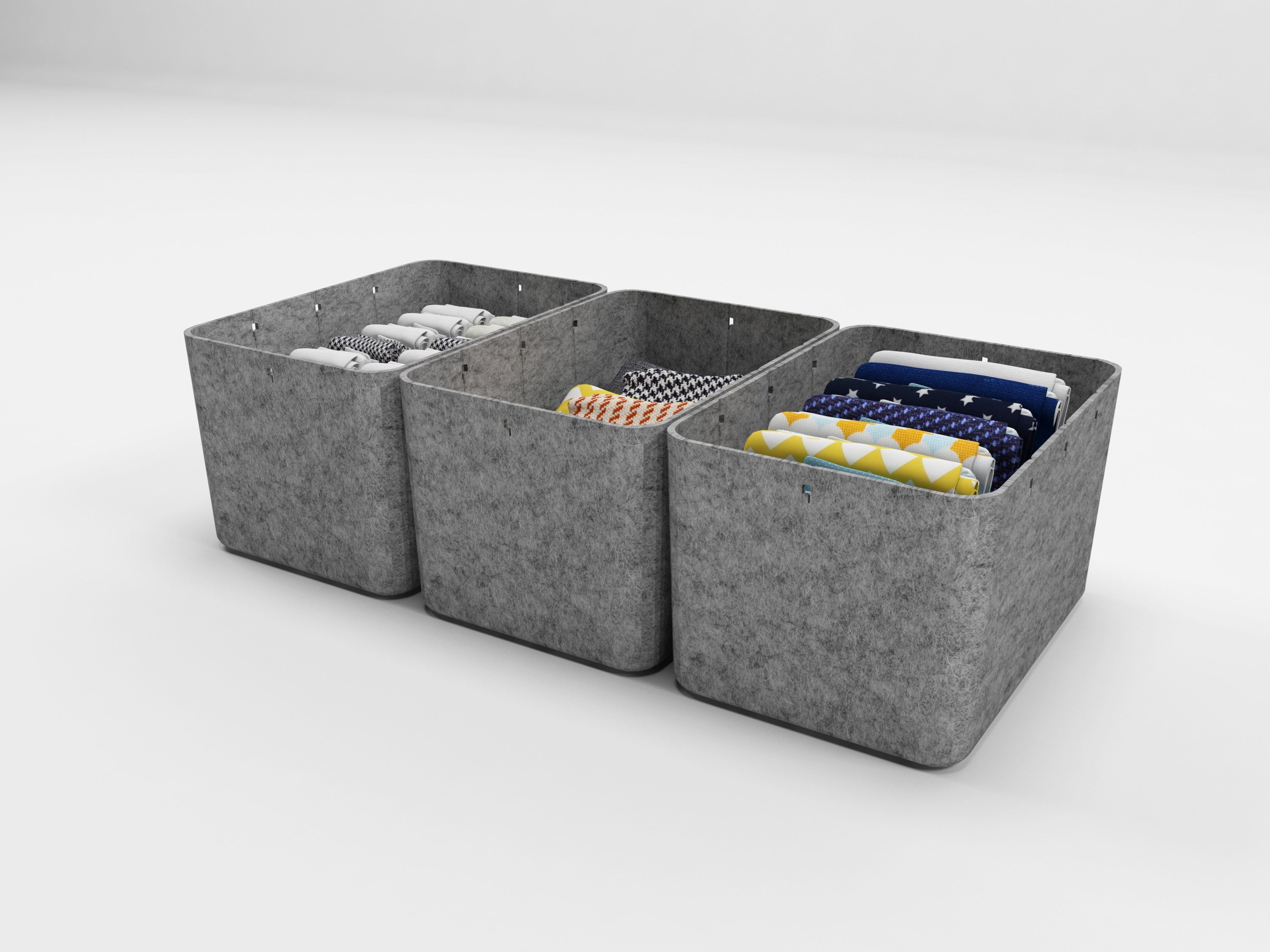 Polyester fibre storage box USM INOS BOX by USM Modular Furniture