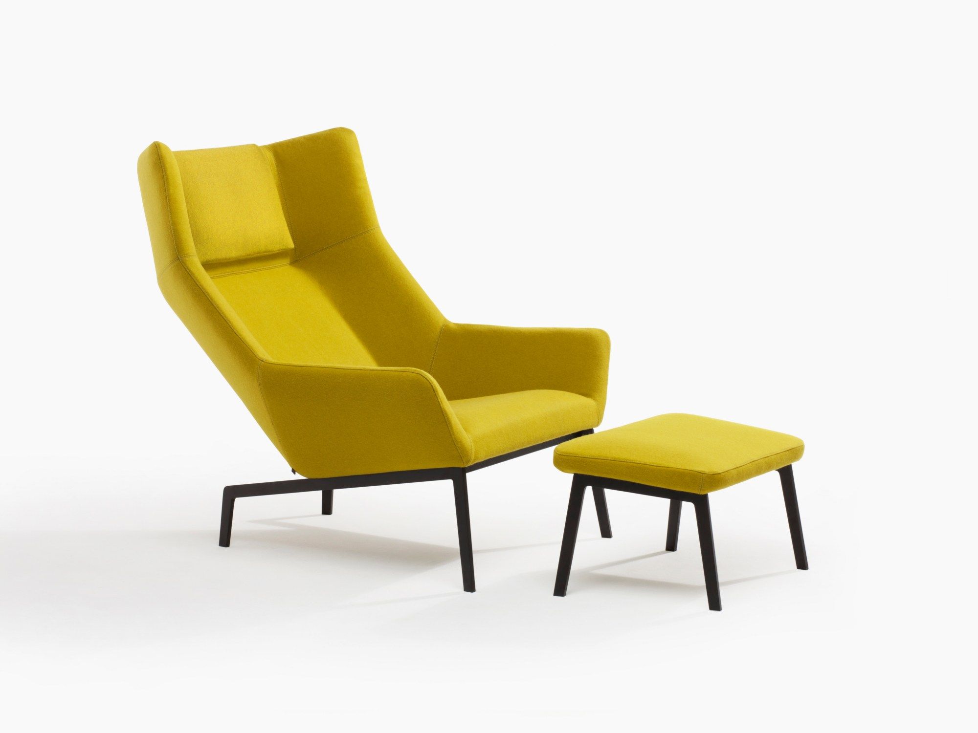 Upholstered armchair with footstool PARK Park Collection by BENSEN