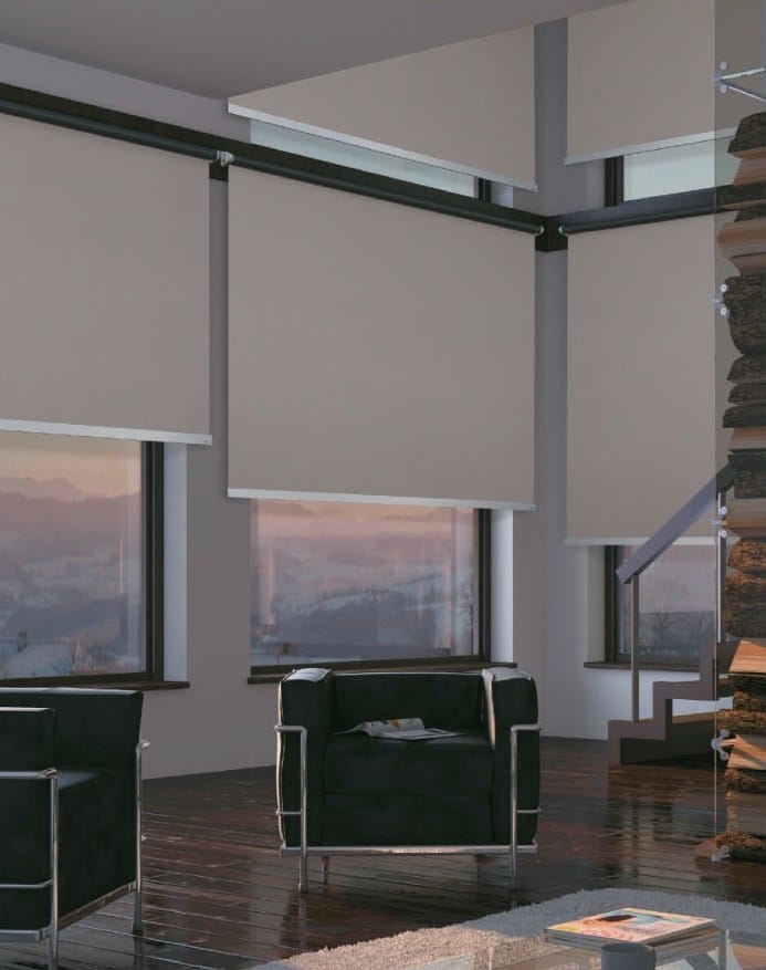 Tessuto Oscurante Per Tende - Al Metro H.280 Cm Colore Nero