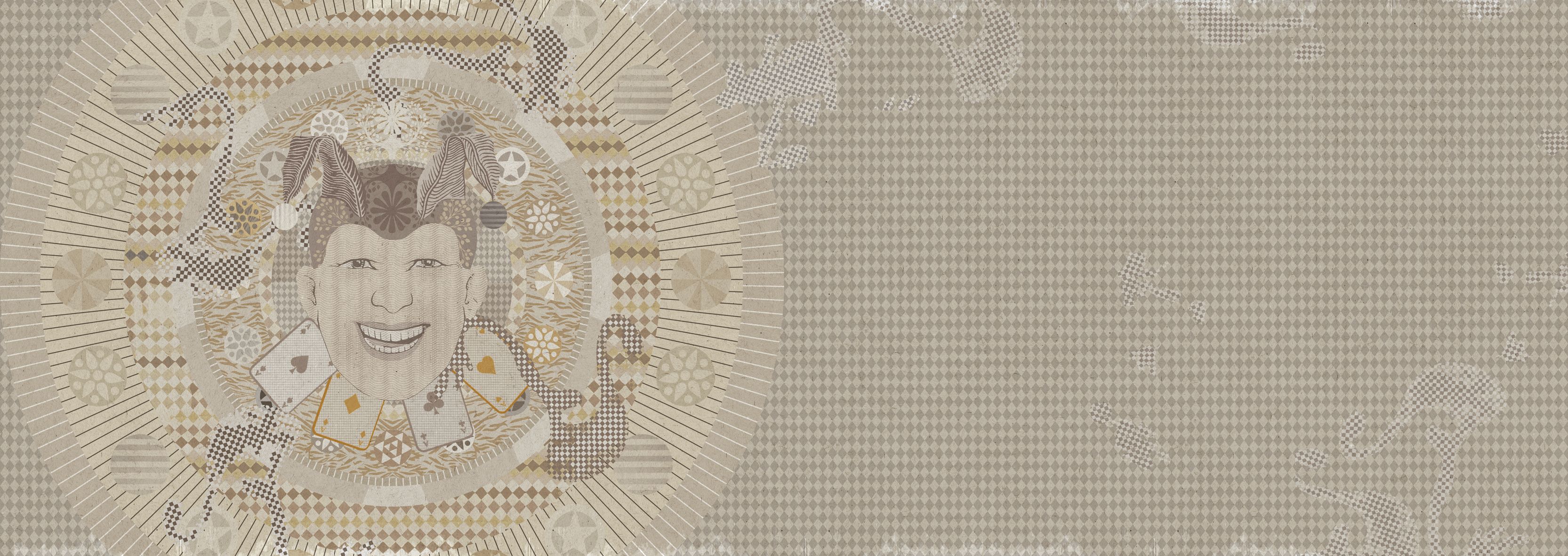 Geometric wallpaper THE JOKER by Wall&decò design Lorenzo De Grandis