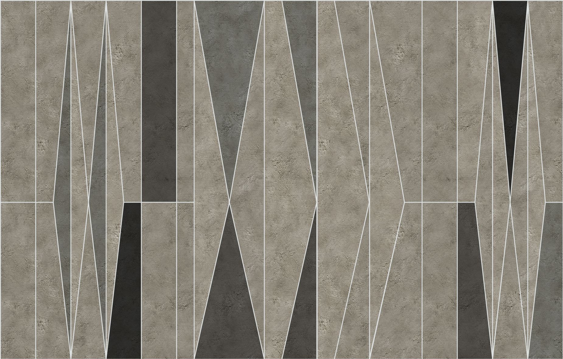 Geometric outdoor wallpaper GIO by Wall&decò design BPM Studio