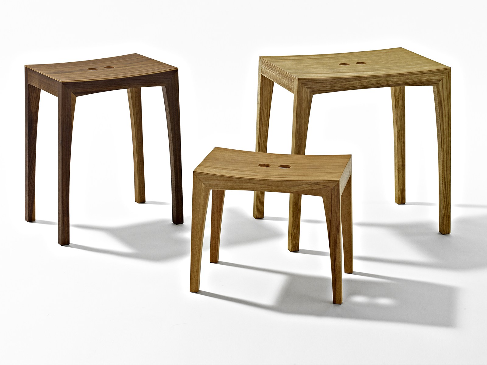 LOW WOODEN STOOL OTTO2 OTTO COLLECTION BY SIXAY FURNITURE DESIGN