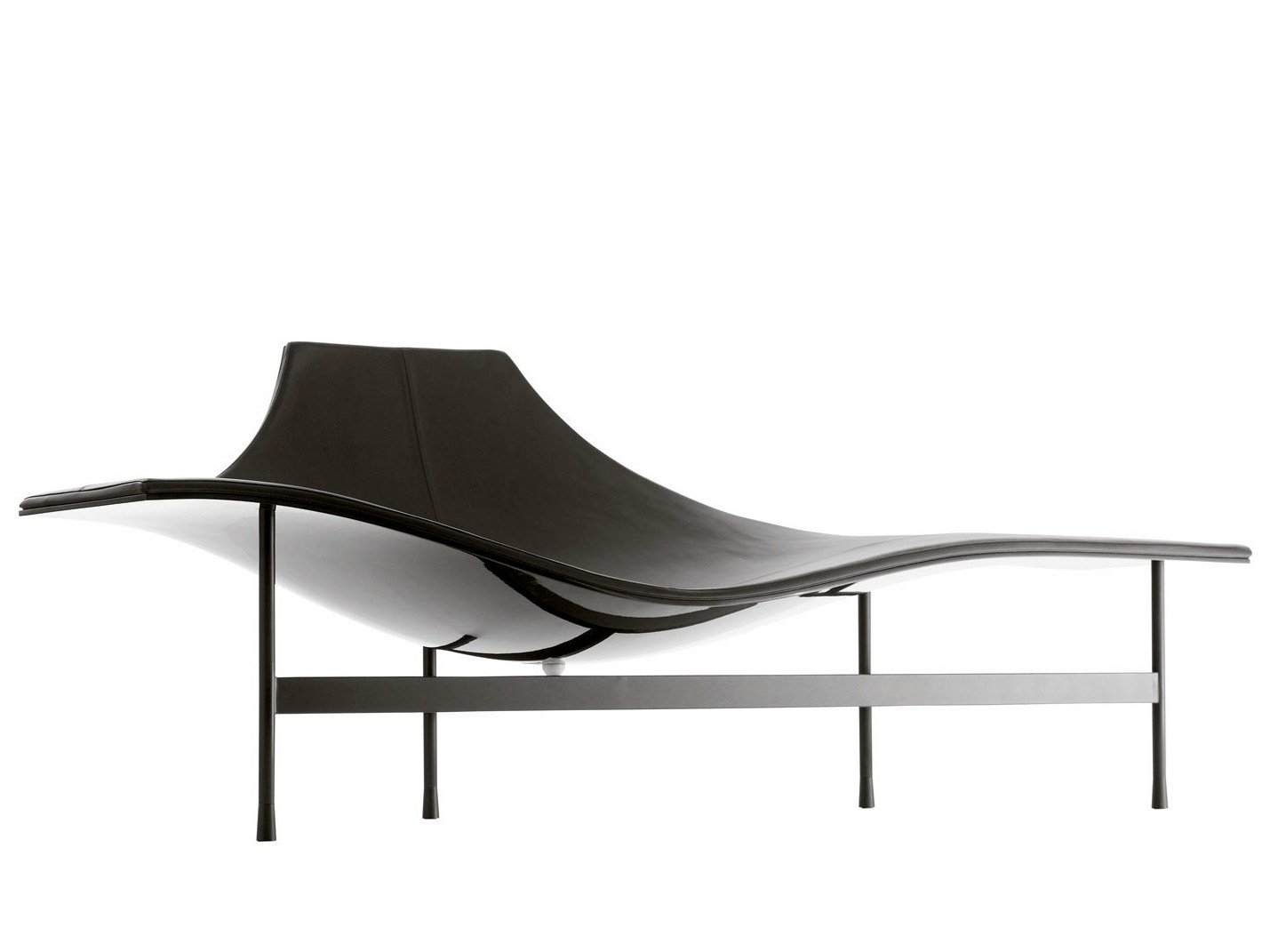 Leather lounge chair TERMINAL 1 by B&B Italia design Jean-Marie Massaud