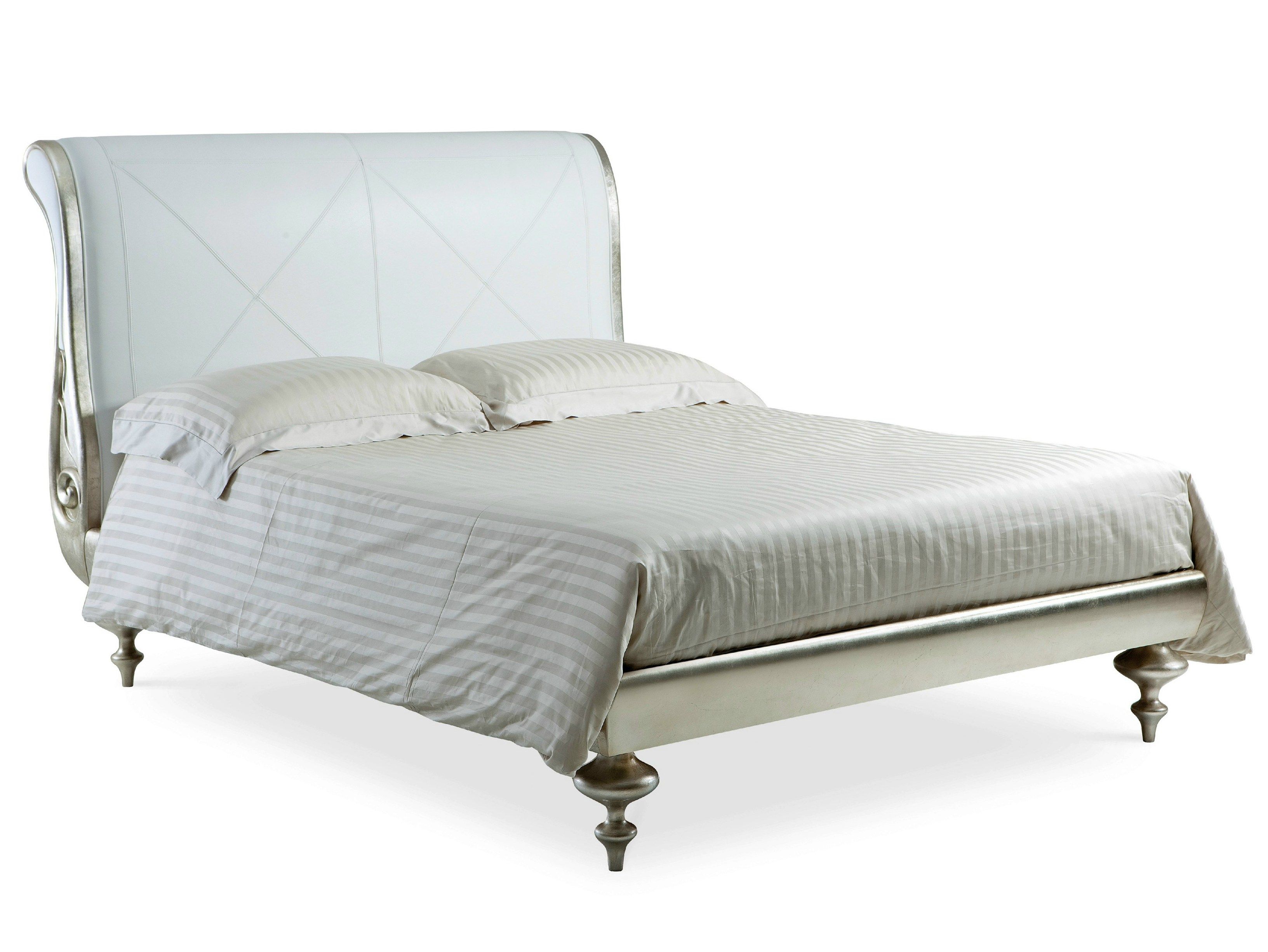 SOLID WOOD DOUBLE BED WITH UPHOLSTERED HEADBOARD VIVALDI VIVALDI