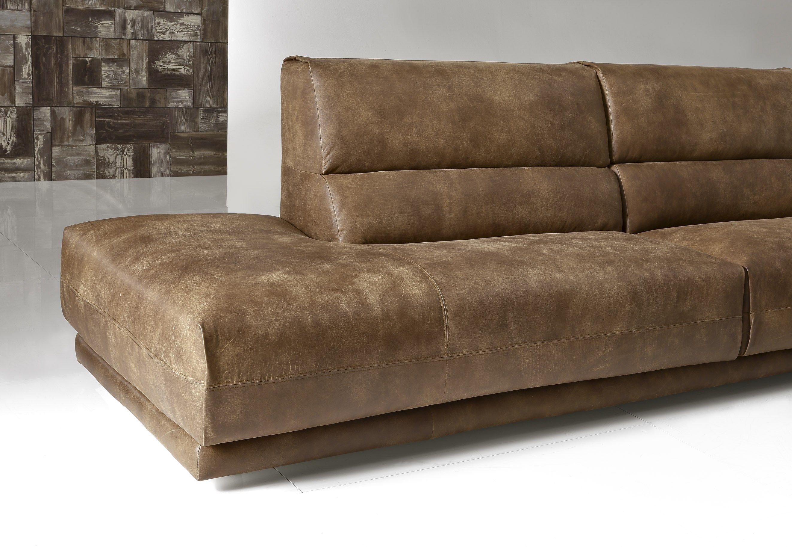 SECTIONAL IMITATION LEATHER SOFA BOOMAN LEATHER BY DITRE ITALIA