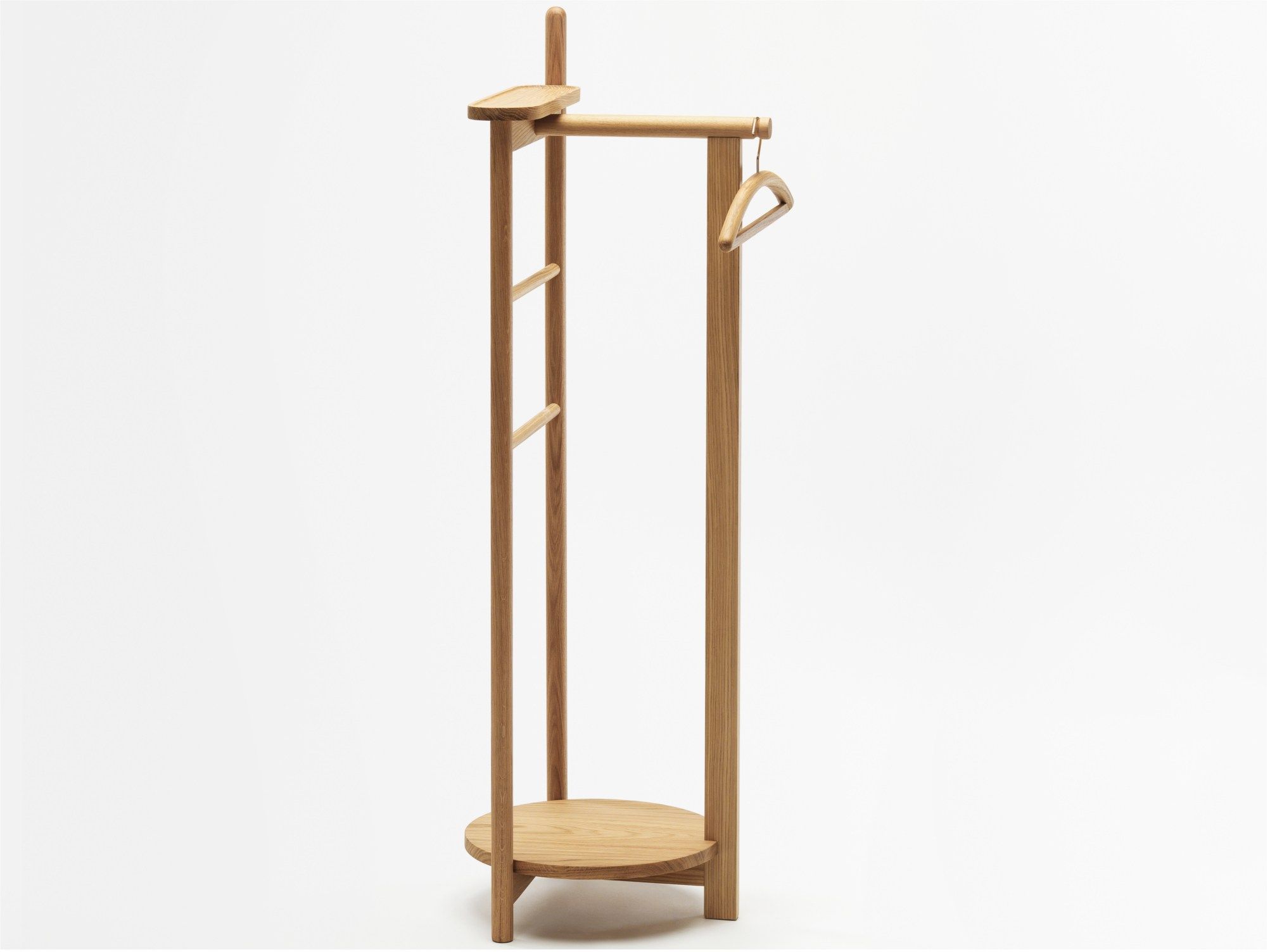 Oak coat rack LAUREL by Zilio Aldo & C. design Simon Kämpfer