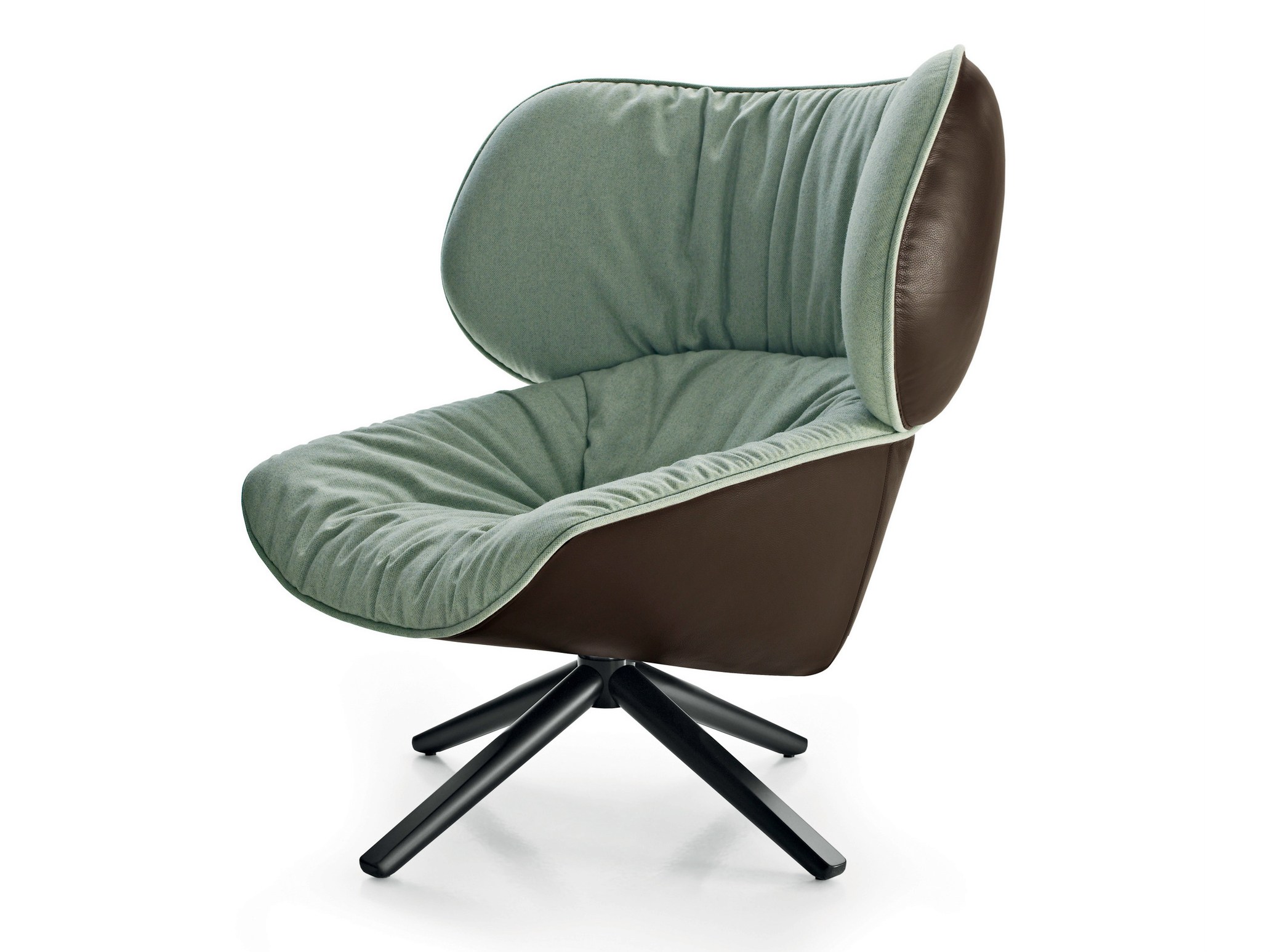 Swivel upholstered fabric armchair TABANO by B&B Italia design Patricia