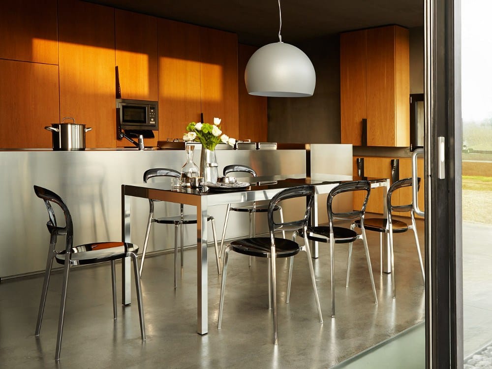 Stackable polycarbonate chair WIEN by Calligaris