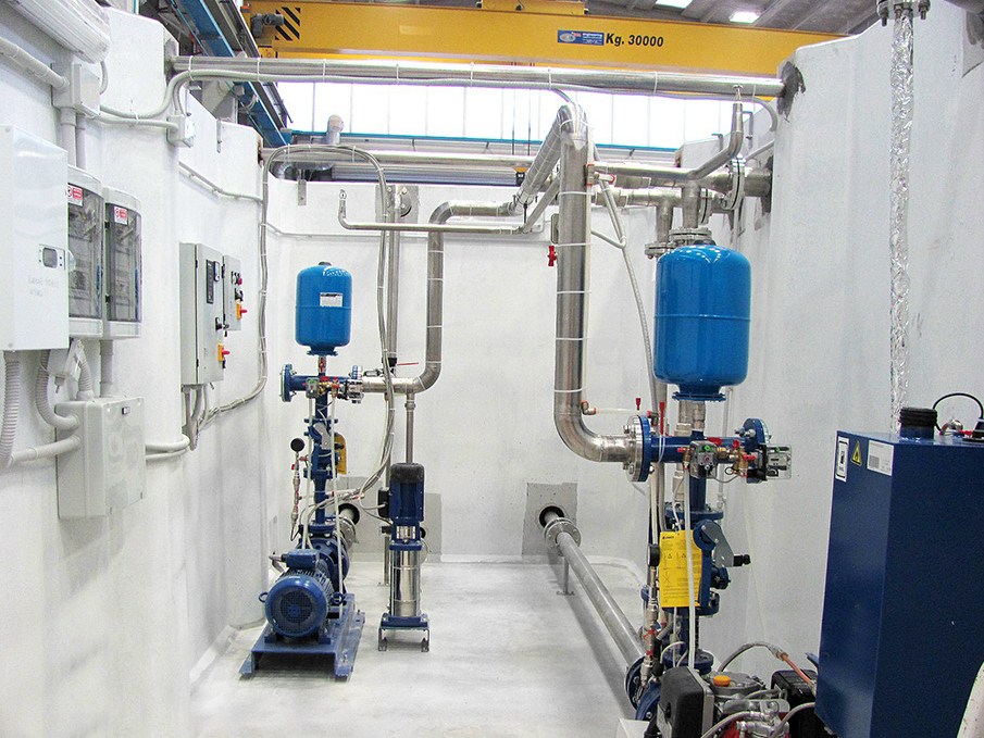 Schema idraulico gruppo pressurizzazione