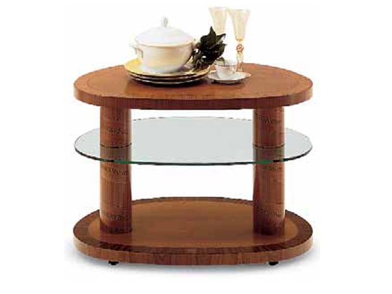 WALNUT TV WITH CASTERS ZEBRANO COLLECTION BY CARPANELLI CLASSIC