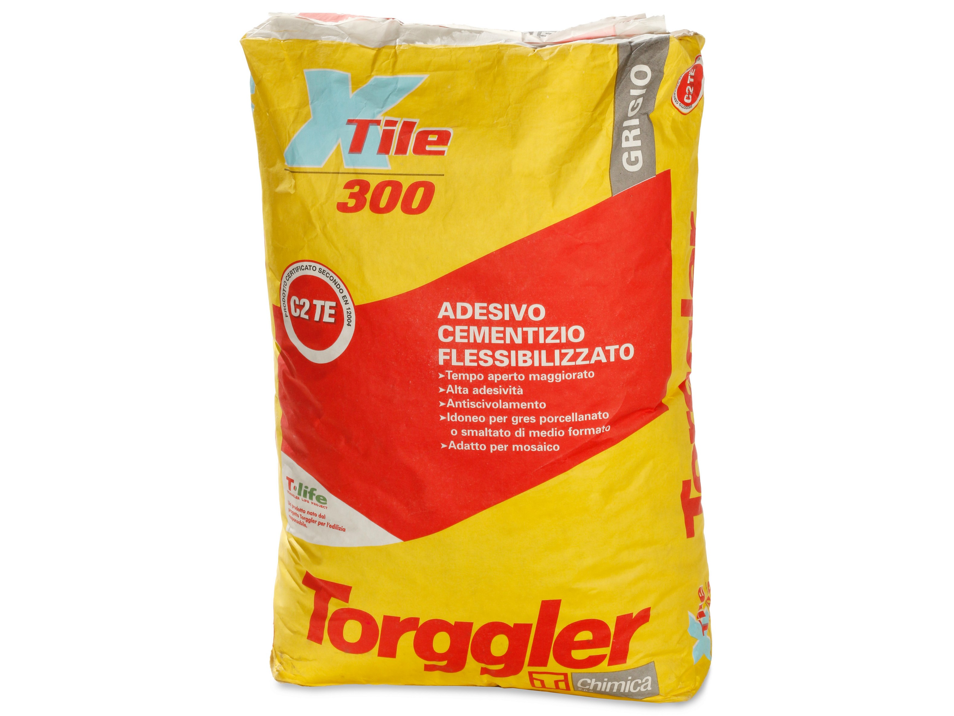 Cement adhesive for flooring X-TILE 300 by Torggler Chimica