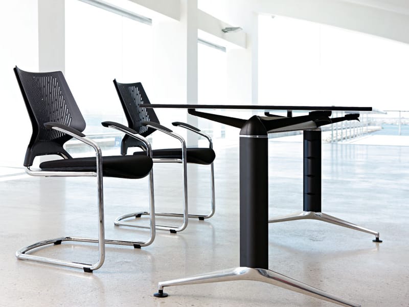 Office desk with fliptop with casters TRAMA by ACTIU