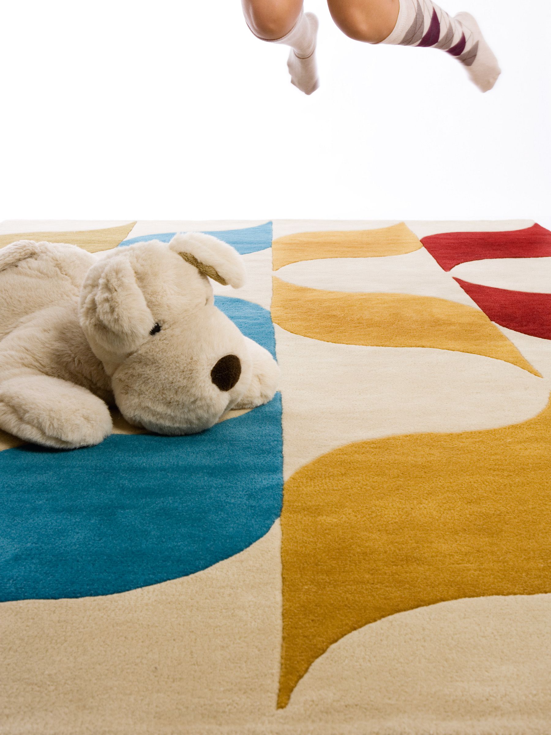 Patterned wool rug AMUSÉE by NOW CARPETS