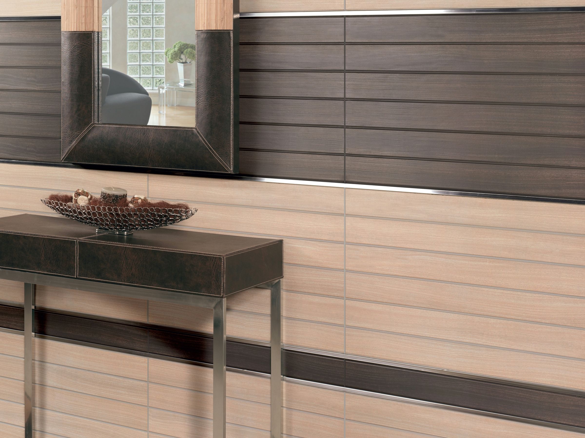 Revestimiento de pared/suelo de gres porcelánico imitación madera STRIP