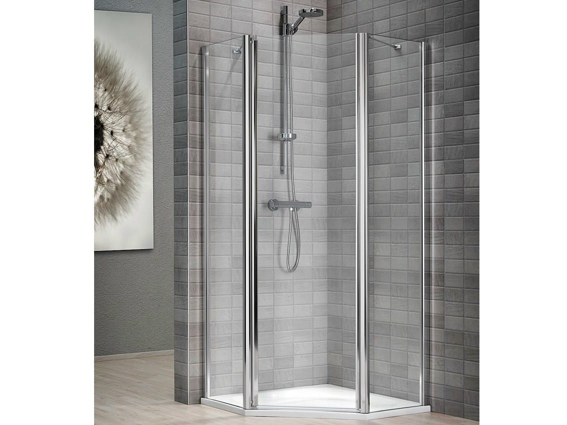 DUSCHKABINE AUS KRISTALL MIT WANNE VELA 2000 KOLLEKTION VERTICA BY DUKA