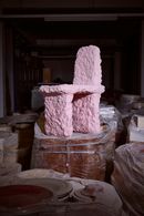 Salone Raritas 1882 Ltd. Crockery Pink Chair Crockery 1882 Ltd with Max Lamb ©Mark Cocksedge