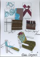 Hella Jongerius, sketch for The Worker with Maharam Layers, Draft Design, Vitra, 2006 - © Jongeriuslab