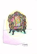 Alessandro Mendini, Poltrona di Proust, 2009 Disegno, pennarelli e matite colorate su carta - Archivio Alessandro Mendini 