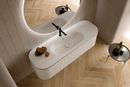 Mobile lavabo curvo Archeda, collezione Tulle - Top in Tecnoril® 