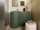 Lavabo freestanding con mobile contenitore Itaca, Ceramica Cielo, design Luca Cimarra