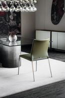 Sedia Eva con gambe in finitura Cromo