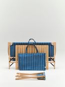 HAY furniture from Outdoor Market collection - Folding Sofa blue with beige stripe