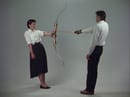Rest Energy - Performance for Video 4 minutes ROSC' 80, Dublin 1980 © Ulay / Marina Abramovic - Courtesy of the Marina Abramovic Archives