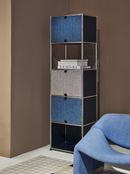 Libreria USM con pannelli in tessuto