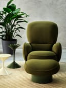  Bergère e pouf coordinato Yori-Kiri di Francesca Lanzavecchia per Zanotta